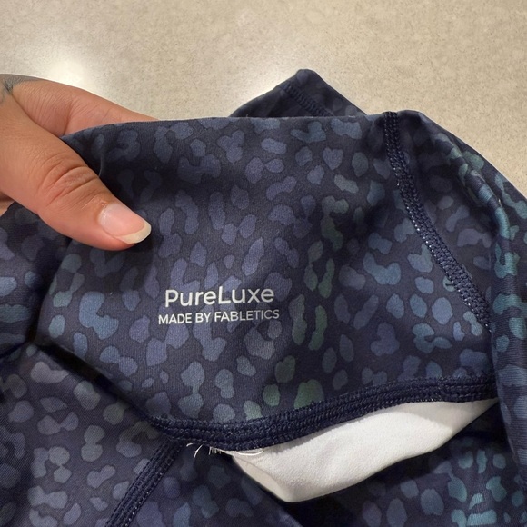 Pure Lux Navy and Teal Patterned Bike Shorts - Picture 5 of 5